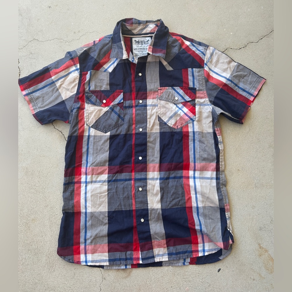 Levi's Multicolor Plaid Button Down Shirt Men Size Medium